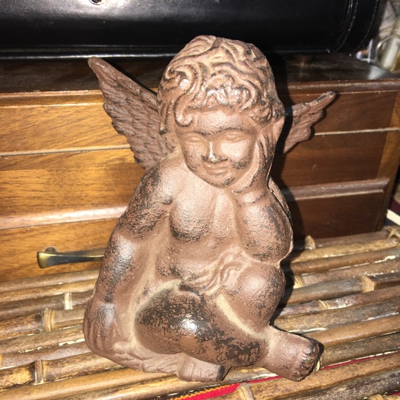 Vintage cast iron angel